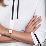 Daniel Wellington Classic Petite White Dial Rose Gold Mesh Bracelet Watch For Women - DW00100219 Buy Now By Daniel Wellington