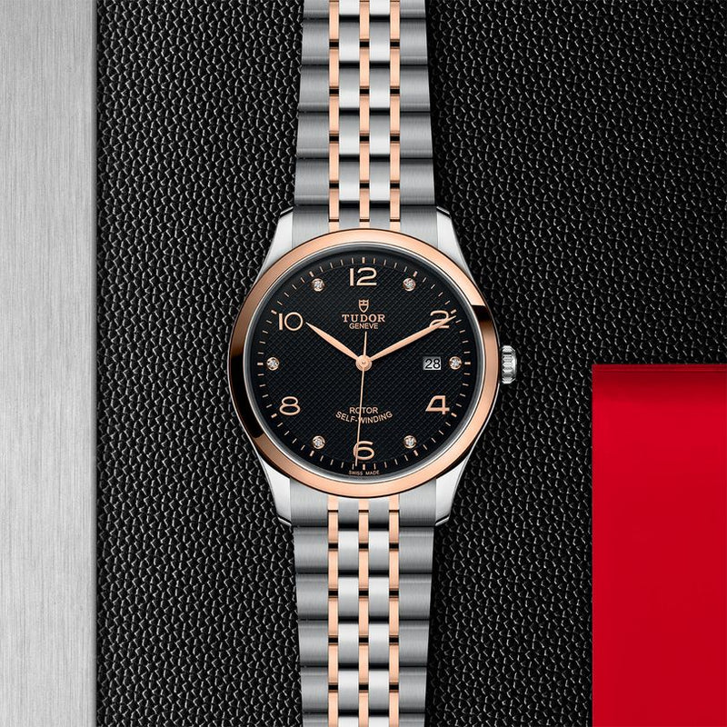Tudor 1926 Automatic Diamonds Black Dial Two Tone Steel Strap Watch for Men - M91651-0004 Buy Now By Tudor