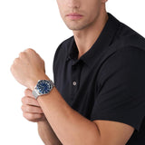 Michael Kors Everest Three-Hand Blue Dial Silver Steel Strap Watch For Men - MK9079 Buy Now By Michael Kors