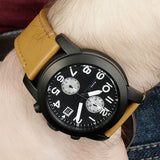 Marc Jacobs Larry Chronograph Black Dial Brown Leather Strap Watch for Men - MBM5053 Buy Now By Marc Jacobs