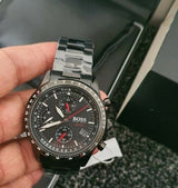 Shop Hugo Boss Aero Black Dial Black Steel Strap Watch for Men - 1513771 in USA