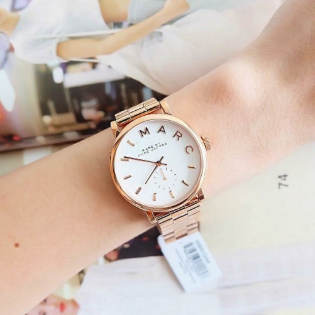 Marc Jacobs Baker White Dial Rose Gold Steel Strap Watch for Women - MBM3244 Buy Now By Marc Jacobs