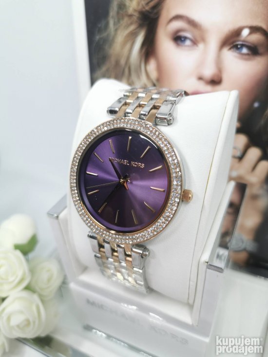 Michael Kors Darci Purple Dial Two Tone Steel Strap Watch for Women - MK3353 Buy Now By Michael Kors