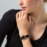 Marc Jacobs Baker Black Dial Black Leather Strap Watch for Women - MBM1273 Buy Now By Marc Jacobs