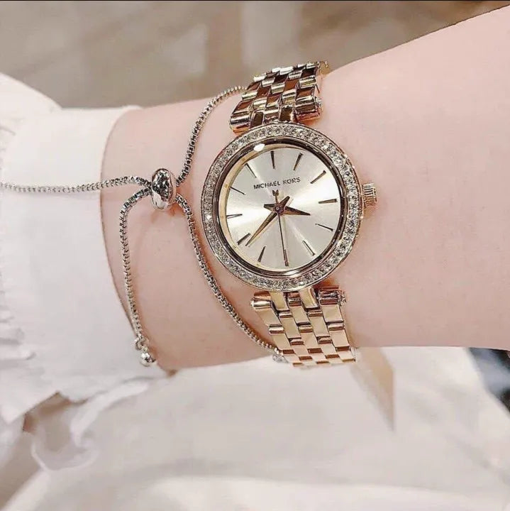Michael Kors Darci Gold Dial with Diamonds Gold Steel Strap Watch for Women - MK3295 Buy Now By Michael Kors
