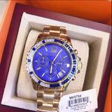 Michael Kors Everest Chronograph Blue Dial Gold Steel Strap Watch for Women - MK5754 Buy Now By Michael Kors