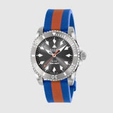 Shop Gucci Dive Automatic Grey Dial Two Tone Rubber Strap Watch for Men - YA136352 in USA