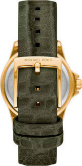 Michael Kors Mini Everest Crystals White Dial Green Leather Strap Watch for Women - MK4720 Buy Now By Michael Kors