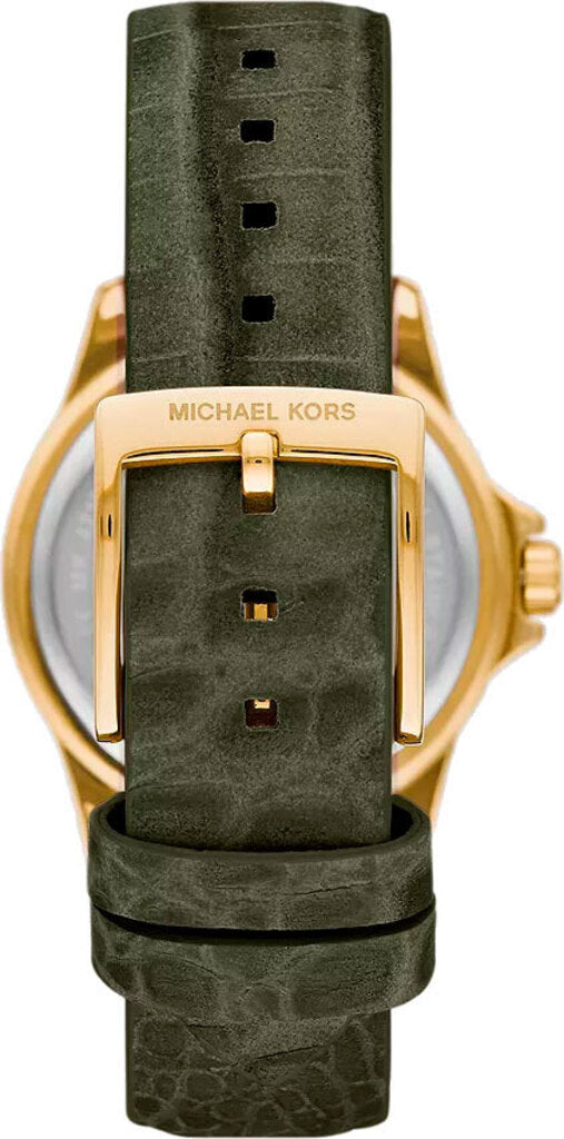 Michael Kors Mini Everest Crystals White Dial Green Leather Strap Watch for Women - MK4720 Buy Now By Michael Kors