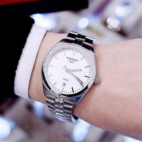 Tissot PR 100 Quartz White Dial Silver Steel Strap Watch For Women - T101.410.11.031.00 Buy Now By Tissot