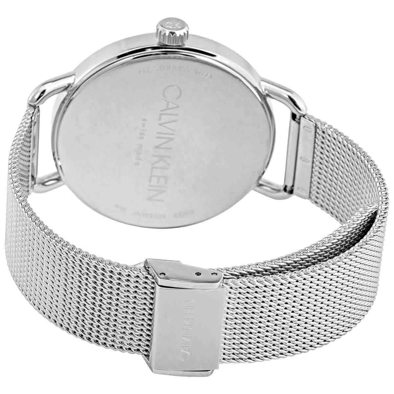 Calvin Klein Even White Dial Silver Mesh Bracelet Watch for Women - K7B23126