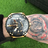 Diesel Mr Daddy 2.0 Chronograph Black Dial Gold Steel Strap Watch For Men - DZ7333 Buy Now By Diesel