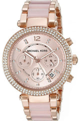 Michael Kors Parker Pink Dial Two Tone Steel Strap Watch for Women - MK5896 Buy Now By Michael Kors