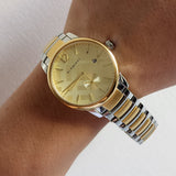 Shop Burberry The Classic Gold Dial Two Tone Steel Strap Watch for Men - BU10011 in USA