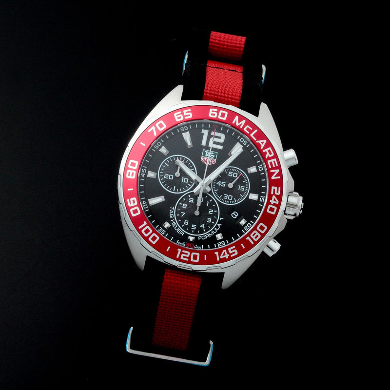 Tag Heuer Formula 1 McLaren Limited Edition Chronograph Black Dial Two Tone NATO Strap Watch for Men - CAZ1112.FC8188 Buy Now By Tag Heuer