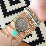 Marc Jacobs Baker Grey Dial Gold Steel Strap Watch for Women - MBM3281 Buy Now By Marc Jacobs
