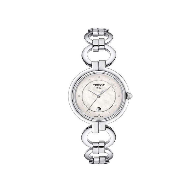 Tissot T Trend Flamingo Mother of Pearl Dial Silver Steel Strap Watch for Women - T094.210.11.116.00 Buy Now By Tissot