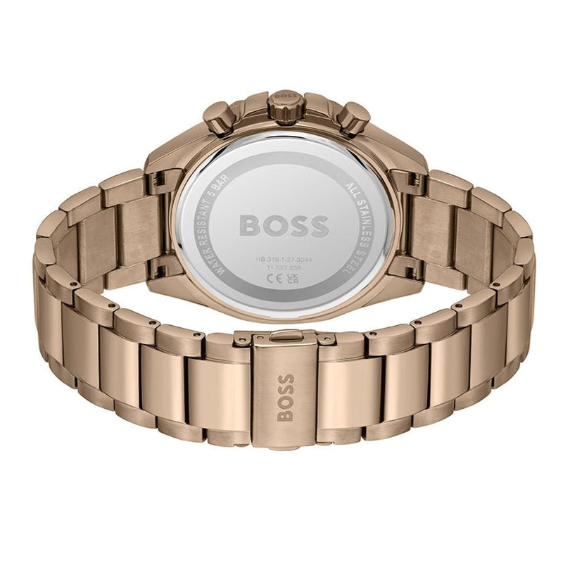 Hugo Boss Classic Chronograph Green Dial Beige Gold Steel Strap Watch For Men - 1514019 Buy Now By Hugo Boss