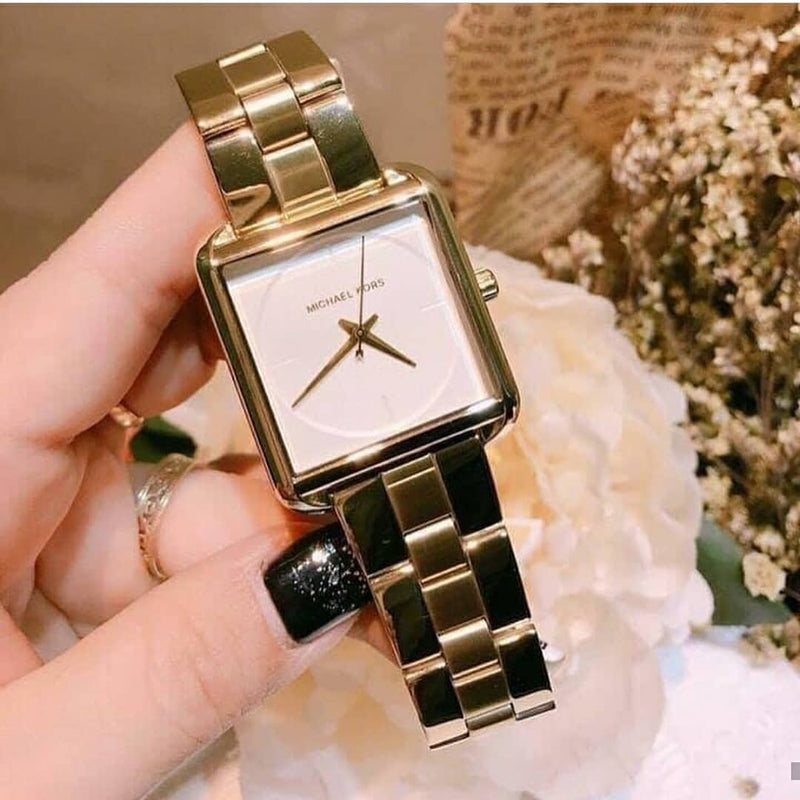 Michael Kors Lake Quartz White Dial Gold Steel Strap Watch For Women - MK3644 Buy Now By Michael Kors