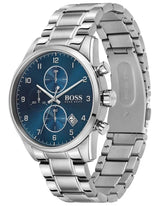 Shop Hugo Boss Skymaster Blue Dial Silver Steel Strap Watch for Men - 1513784 in USA