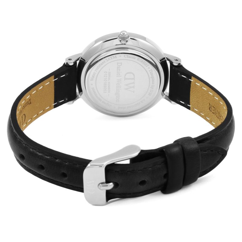 Daniel Wellington Classic Petite Sheffield Black Dial Black Leather Strap Watch For Women - DW00100236 Buy Now By Daniel Wellington