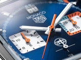 Tag Heuer Monaco Gulf Automatic Chronograph Blue Dial Blue Leather Strap Watch for Men - CBL2115.FC6494 Buy Now By Tag Heuer