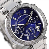 Michael Kors Parker Chronograph Blue Dial Silver Steel Strap Watch for Women - MK6117 Buy Now By Michael Kors
