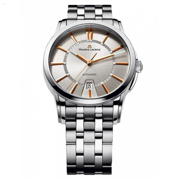 Maurice Lacroix Pontos Date Silver Dial Silver Steel Strap Watch For Men - PT6148-SS002-131-1 Buy Now By Maurice Lacroix