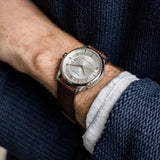 Shop Tissot Luxury Powermatic 80 Silver Dial Brown Leather Strap Watch For Men - T086.407.16.037.00 in USA