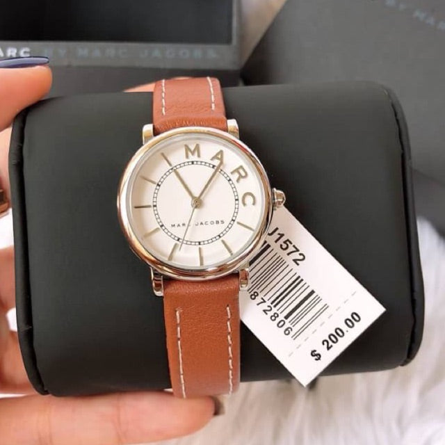 Marc Jacobs Roxy Silver Dial Brown Leather Strap Watch for Women - MJ1572 Buy Now By Marc Jacobs