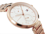 Shop Tommy Hilfiger Angela Quartz White Dial Rose Gold Steel Strap Watch for Women - 1782124 in USA