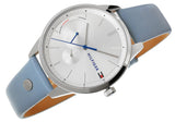 Shop Tommy Hilfiger Brooke Silver Dial Blue Leather Strap Watch for Women - 1782023 in USA