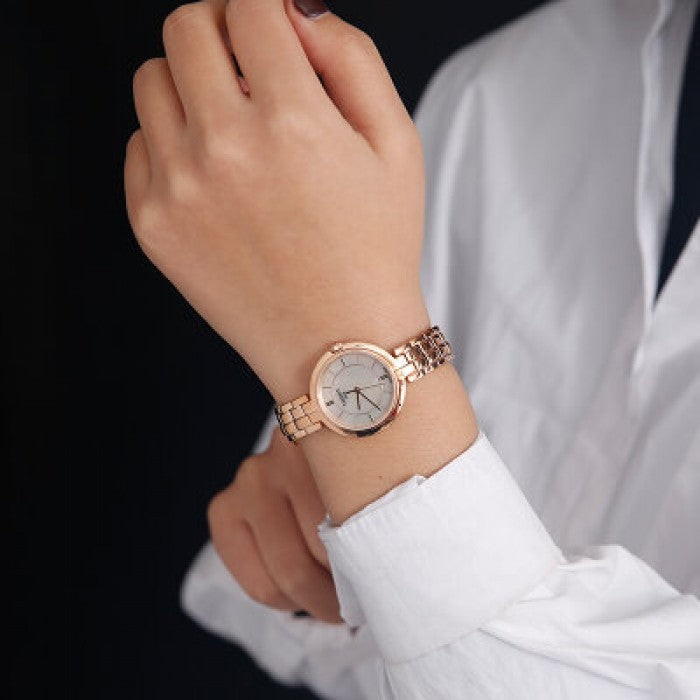 Tissot T Lady Flamingo Mother of Pearl Dial Rose Gold Steel Strap Watch For Women - T094.210.33.111.01 Buy Now By Tissot
