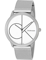 Calvin Klein Minimal White Dial Silver Mesh Bracelet Watch for Men - K3M5115X Buy Now By Calvin Klein