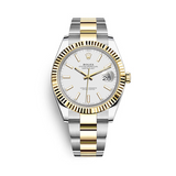 Shop Rolex Datejust 41 Oyster White Dial Two Tone Oystersteel & Yellow Gold Strap Watch for Men - M126333-0015 in USA