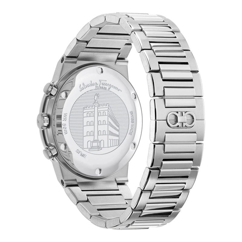 Salvatore Ferragamo Sapphire Chrono Green Dial Silver Steel Strap Watch for Men - SFME00421 Buy Now By Salvatore Ferragamo