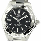 Shop Tag Heuer Aquaracer Quartz Black Dial Silver Steel Strap Watch for Women - WBD1410.BA0741 in USA