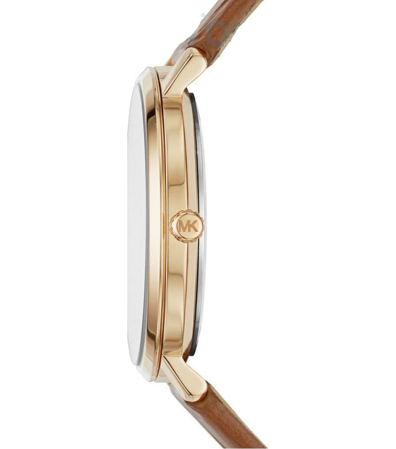 Michael Kors Jaryn Quartz Gold Dial Brown Leather Strap Watch For Women - MK2496 Buy Now By Michael Kors