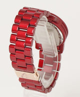 Michael Kors Runway Analog Chronograph Red Dial Red Steel Strap Watch for Women - MK7436 Buy Now By Michael Kors