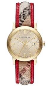 Burberry The City Champagne Dial Leather Strap Watch for Women - BU9139 Buy Now By Burberry