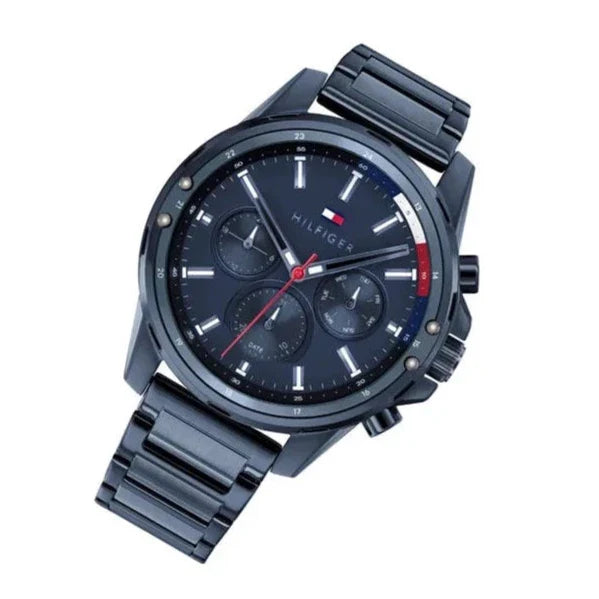 Tommy Hilfiger Mason Blue Dial Blue Steel Strap Watch for Men - 1791789