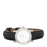 Shop Burberry The City White Dial Black Leather Strap Watch for Women - BU9206 in USA