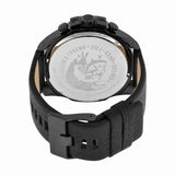 Shop Diesel Mega Chief Black Dial Black Leather Strap Watch For Men - DZ4323 in USA