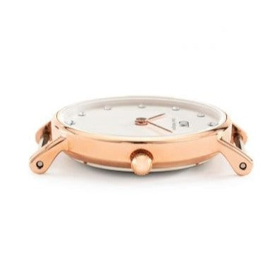 Daniel Wellington Classy Glasgow White Dial Two Tone Nylon Strap Watch For Women - DW00100078