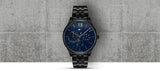 Shop Tommy Hilfiger Damon Quartz Chronograph Blue Dial Black Steel Strap Watch for Men - 1791454 in USA