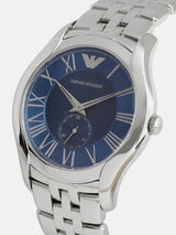 Emporio Armani Valente Chronograph Blue Dial Silver Steel Strap Watch For Men - AR1789 Buy Now By Emporio Armani