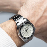 Seiko 5 Sports SKX Automatic Cream Dial Silver Steel Strap Watch For Men - SRPK31K1 Buy Now By Seiko