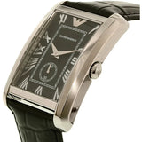 Emporio Armani Classic Analog Black Dial Black Leather Strap Strap Watch For Men - AR1604 Buy Now By Emporio Armani