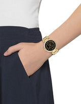 Michael Kors Skylar Black Dial Gold Steel Strap Watch for Women - MK5989 Buy Now By Michael Kors