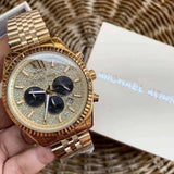 Michael Kors Lexington Crystals Gold Dial Gold Steel Strap Watch for Men - MK8494 Buy Now By Michael Kors